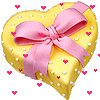 Gif animé coeur cadeau
